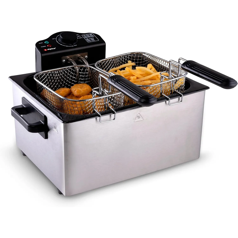 Freidora Doble 5L Acero Inoxidable